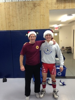 One of my most dedicated wrestlers, Cole, helped us get in the Christmas spirit this past week. Thanks, Cole!